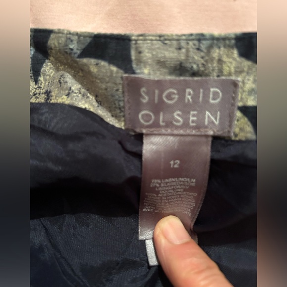 Sigrid Olsen 73% Linen fully lined Pants, Sz 12 - Picture 2 of 4